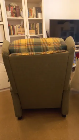 Sillón relax tela cuadros