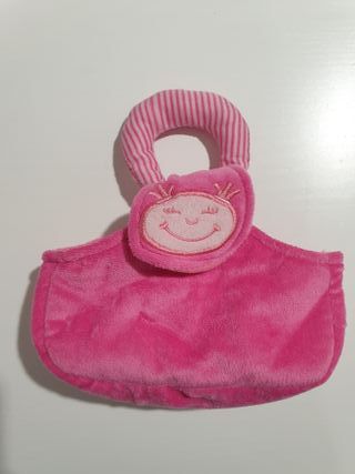 Perrito Caniche PELUCHE Rosa con Bolsito