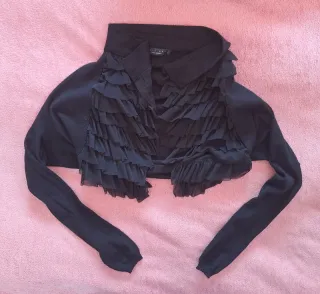 Coprispalle Twin Set nero con rouches taglia M/L