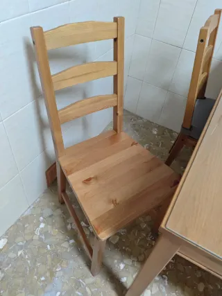 Mesa Comedor Ikea Madera y Cristal