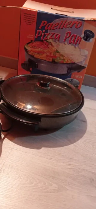 Paellera Pizza Eléctrica con Tapa