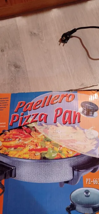 Paellera Pizza Eléctrica con Tapa