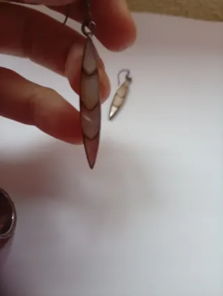 Pendientes Vintage Plata y Nácar