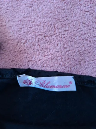 Top Blumarine nero maculato velluto M/L