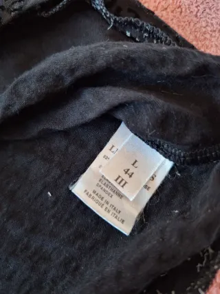 Top Blumarine nero maculato velluto M/L