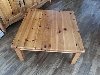 Conjunto comedor madera y cristal