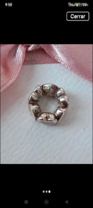 Charm Pandora Corazones Plata