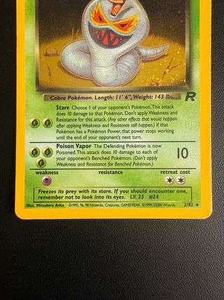 Dark Arbok 2/82 Holo Team Rocket Pokémon TCG