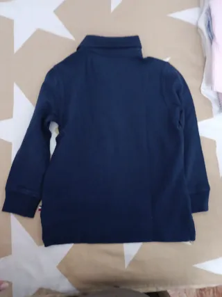 Polo Tommy Hilfiger manga larga T 110cm azul marin