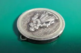 Cajita y medalla de plata San Cristóbal