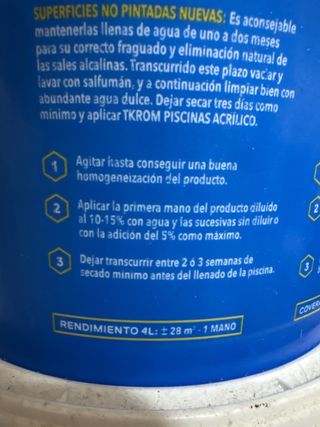 Pintura Tkrom Piscinas Azul Mediterráneo 4L