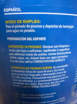 Pintura Tkrom Piscinas Azul Mediterráneo 4L