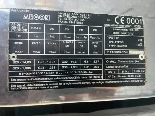 Asador de pollos a gas ARGON