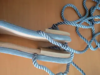 Sandalias de cordones azul