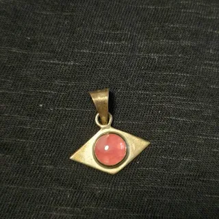 Colgante Plata con Piedra Natural Rosa