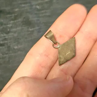 Colgante Plata con Piedra Natural Rosa