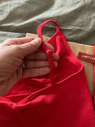 Conjunto 2 prendas gym Zara rojo T.S con etiqueta