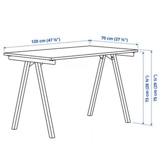 Escritorio Oficina Ikea Blanco Trotten