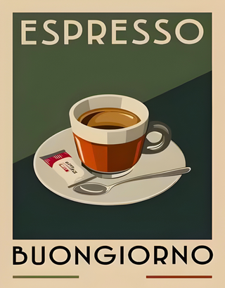 Poster Buongiorno Caffè Espresso 30x40