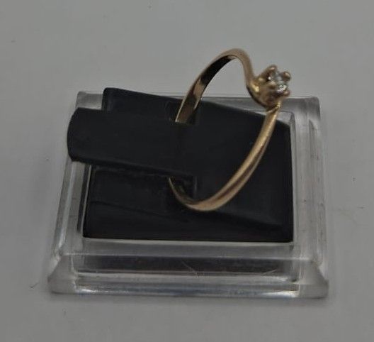 Anillo Solitario Superpuest oro 18k, 1,36gr. G-110