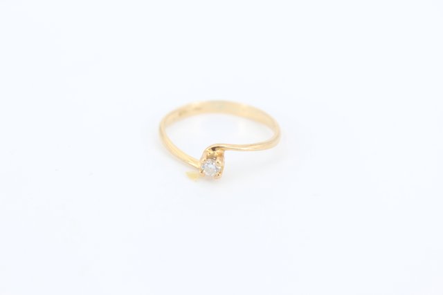 Anillo Solitario Superpuest oro 18k, 1,36gr. G-110