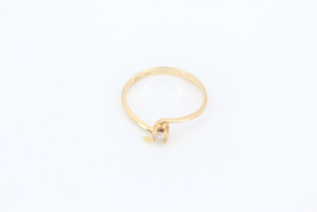 Anillo Solitario Superpuest oro 18k, 1,36gr. G-110