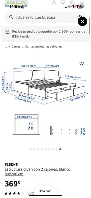 conjunto diván ikea y armario (todo incluido)nuevo
