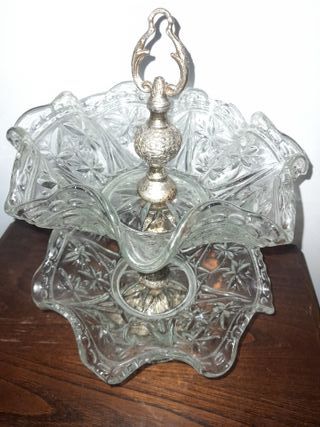 Fruteira de Vidro Vintage Decorativa