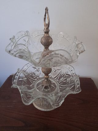 Fruteira de Vidro Vintage Decorativa