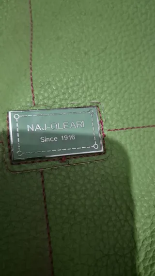 Borsa verde in pelle