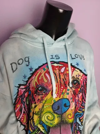 Sudadera oversize perro multicolor