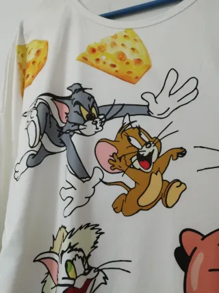 Camiseta Tom y Jerry Viscosa y Elastan