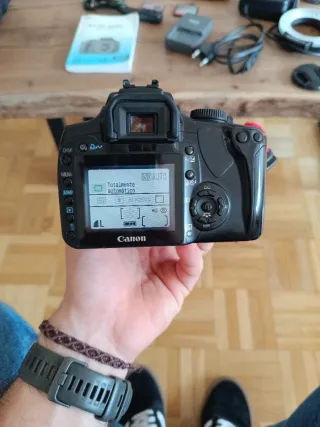 Canon EOS 400D + 18-55mm + Tarjetas + Accesorios