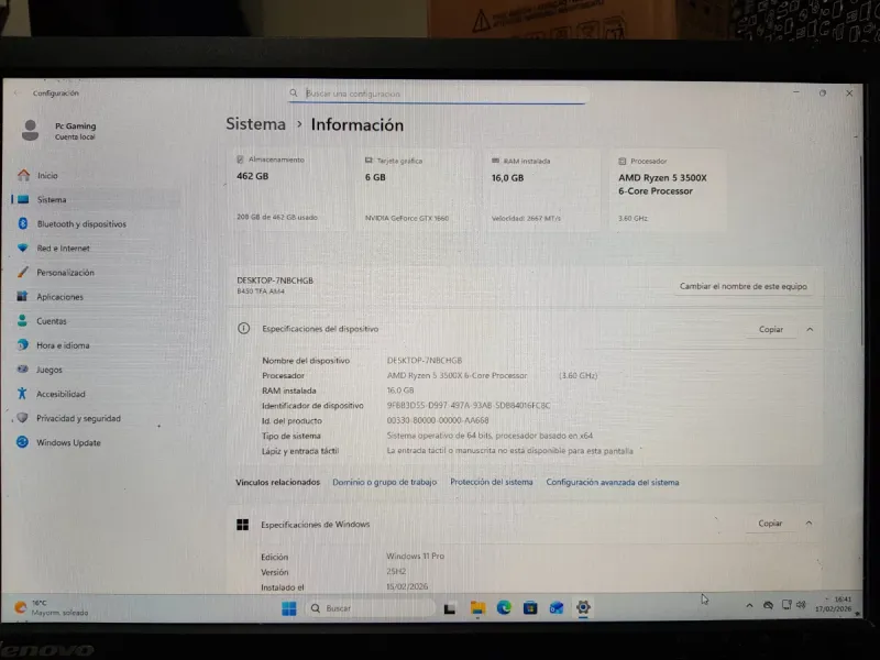 PC Gaming Ryzen 5 3500x GTX 1660 6GB 16GB RAM afbeelding 6