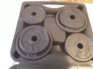 Juego de pesas con maletín