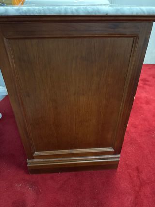 Mueble de baño mármol y madera y Espejo SINCAJONES