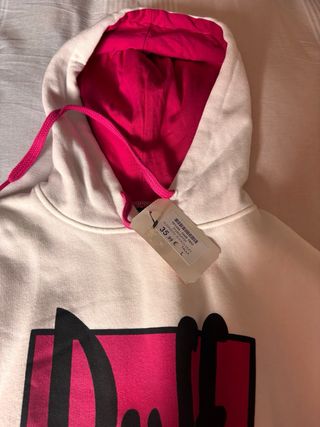 Sudadera Duff Blanca y Rosa