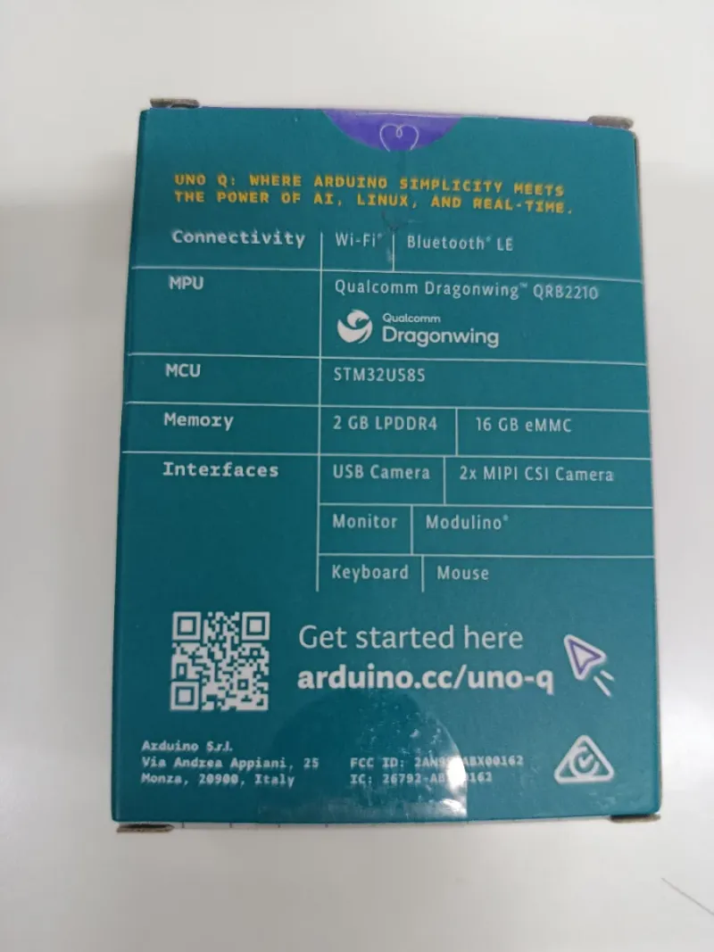 Arduino Uno Q 16GB memoria 2gb ram con Wifi afbeelding 2