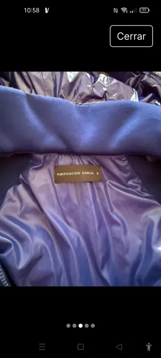 Cazadora Purificación García azul