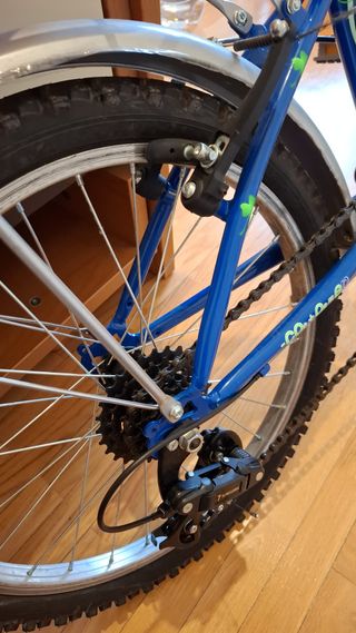 Bicicleta azul para niños y adultos