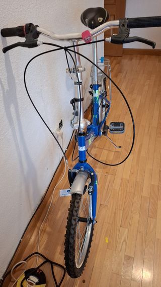 Bicicleta azul para niños y adultos