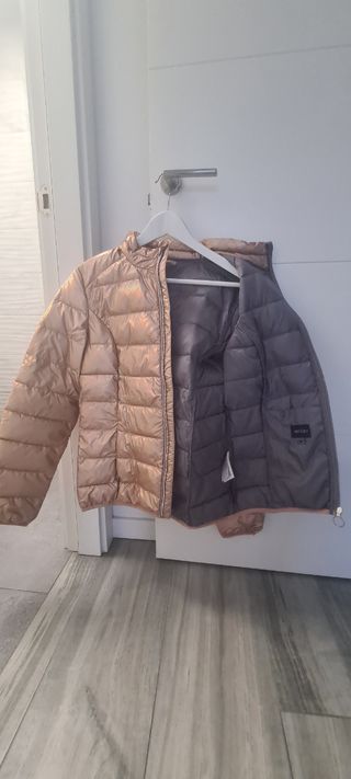 Chaqueta entretiempo dorada y rosa tallaM 40_42