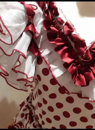 Vestido Sevillana Lunares RojosT38/40