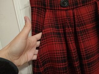 Falda Zara cuadros tiro alto Talla XS