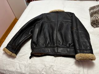 Cazadora aviador piel forro borrego
