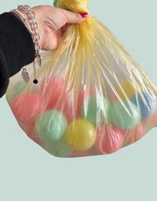 Sacchetto con 30 palline colorate