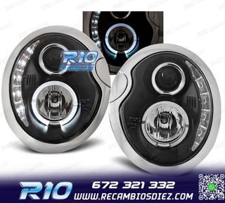 FAROS MINI COOPER R50 R52 R53 LUZ DIURNA NEGROS