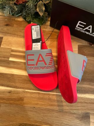 Chanclas Armani EA7 Rojo/Gris Talla 45