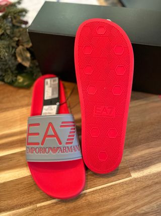 Chanclas Armani EA7 Rojo/Gris Talla 45