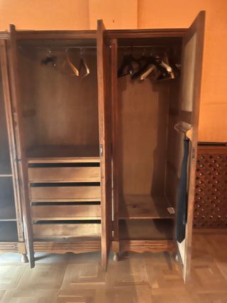 Armario 4 puertas madera castaño